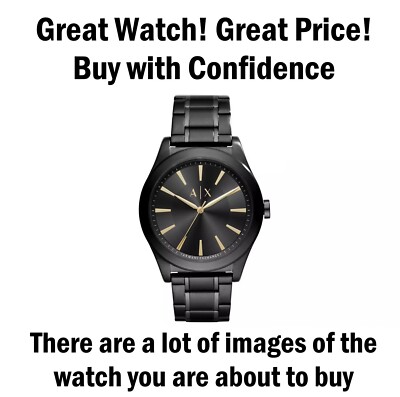 Armani Exchange AX7102 Men Black Stainless-Steel Watch. Armani Exchange