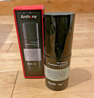 ANTHONY LOGISTICS PRE-SHAVE + CONDITIONING BEARD OIL 59ML 2FL/OZ BRANDNEU BOX