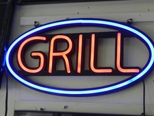 Grill Neon Sign for Retail Displays | Value priced LED Flex Neon | Electronic