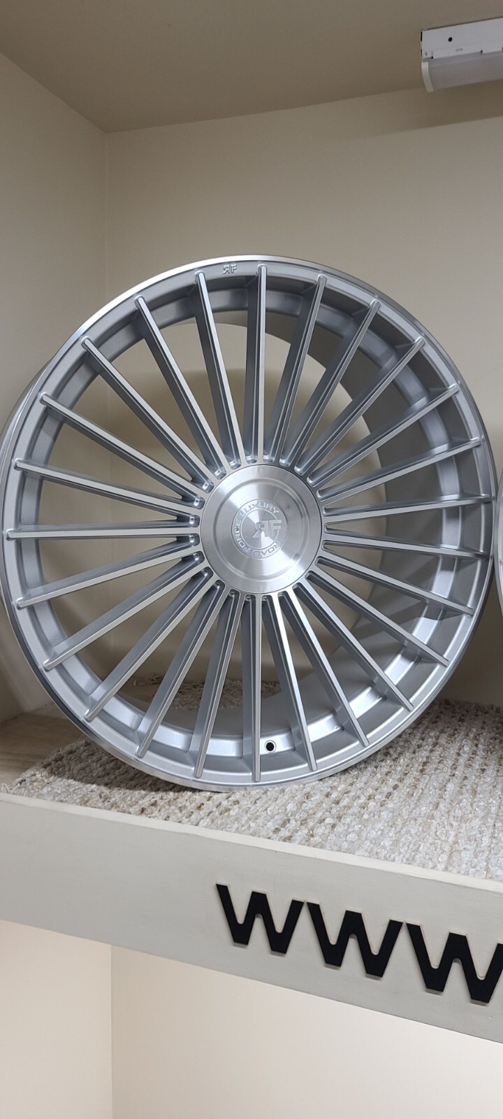 22 SILVER CONCAVE STAGGERED RF22 WHEELS FITS BENTLEY GT GTC & FLYING SPUR 19-25