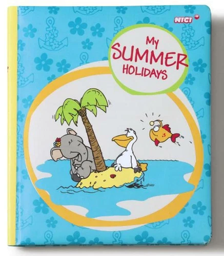 Nici 36629 Notebook Summer 2014, 18 X 15 Cm, Elephant, Pelican, Pufferfish