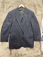 Botany 500 Blazer Mens 42R Gray Sport Coat Suit Jacket Wool Union Made in USA