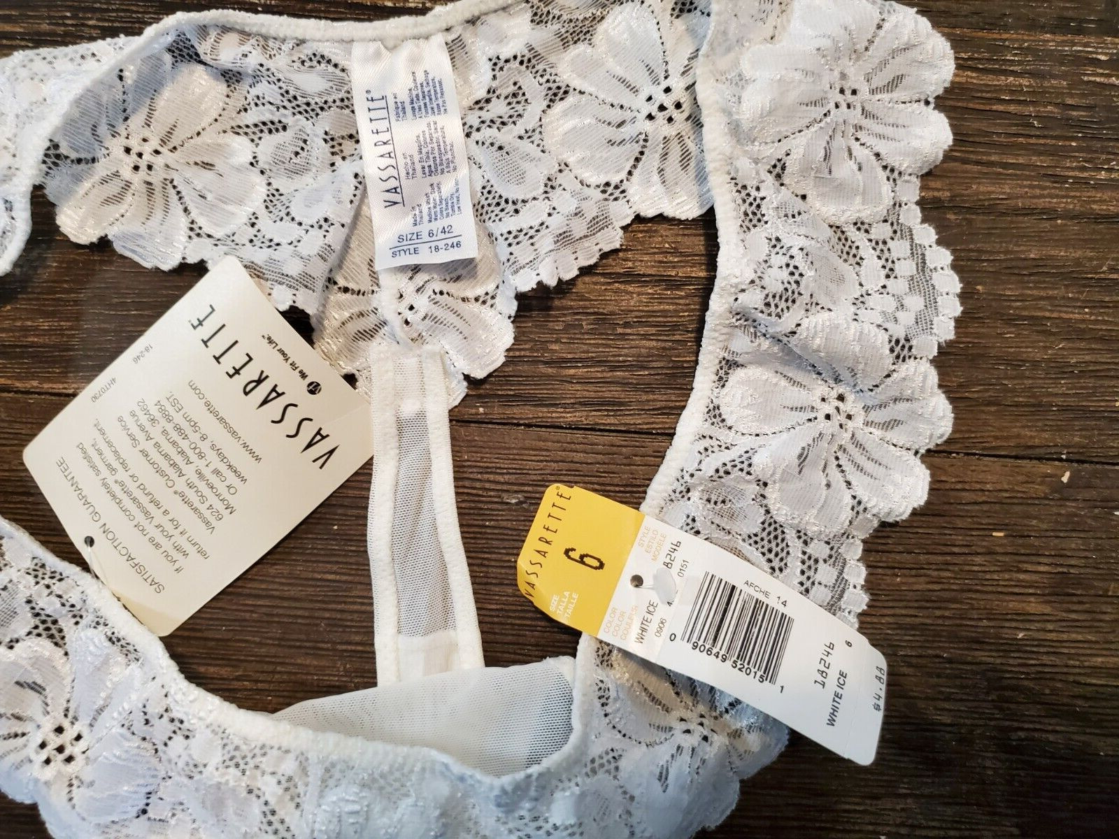 NWT VTG 90s vassarette lovelace tanga panties Bikini … Gem