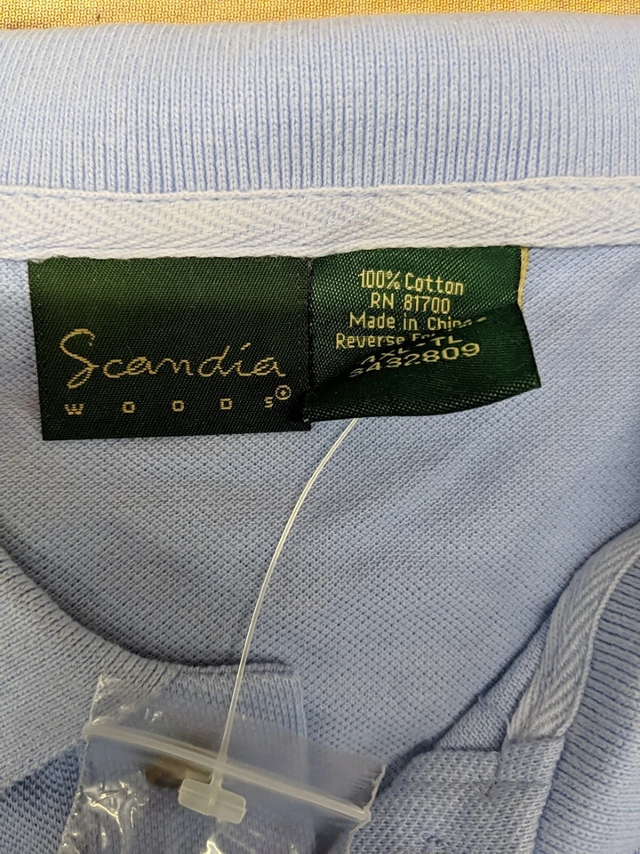 Camiseta para hombre Scandia Woods manga corta cuello periwinkle talla 4XL Foto 4 de 4