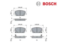 Brake pad set, disc brake Bosch 0986424896 for Opel
