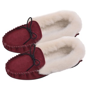 ladies red moccasins