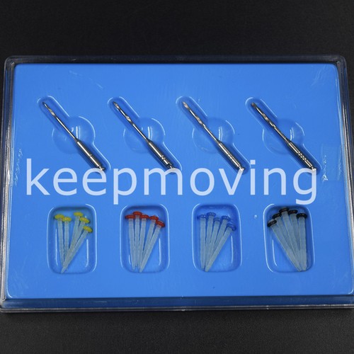1 Kit Dental Fiber Post Resin Highintensity Screw Thread Glass + 4 Drills eBay