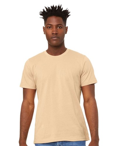 T-shirt unisex Jersey BELLA + TELA 3001-2 vestibilità al dettaglio semplice base cotone bianca - Foto 17 di 40