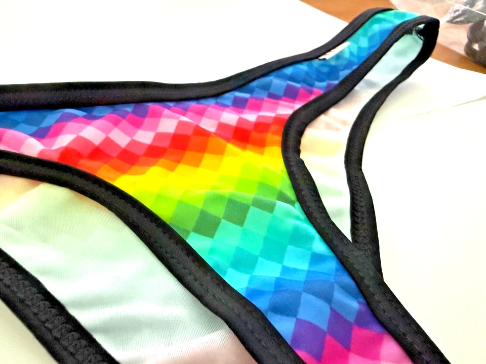 Wicked Weasel Bikini Digital Rainbow 238 Full Bikini Bottom 25th Anniversary L - Bild 2 von 4