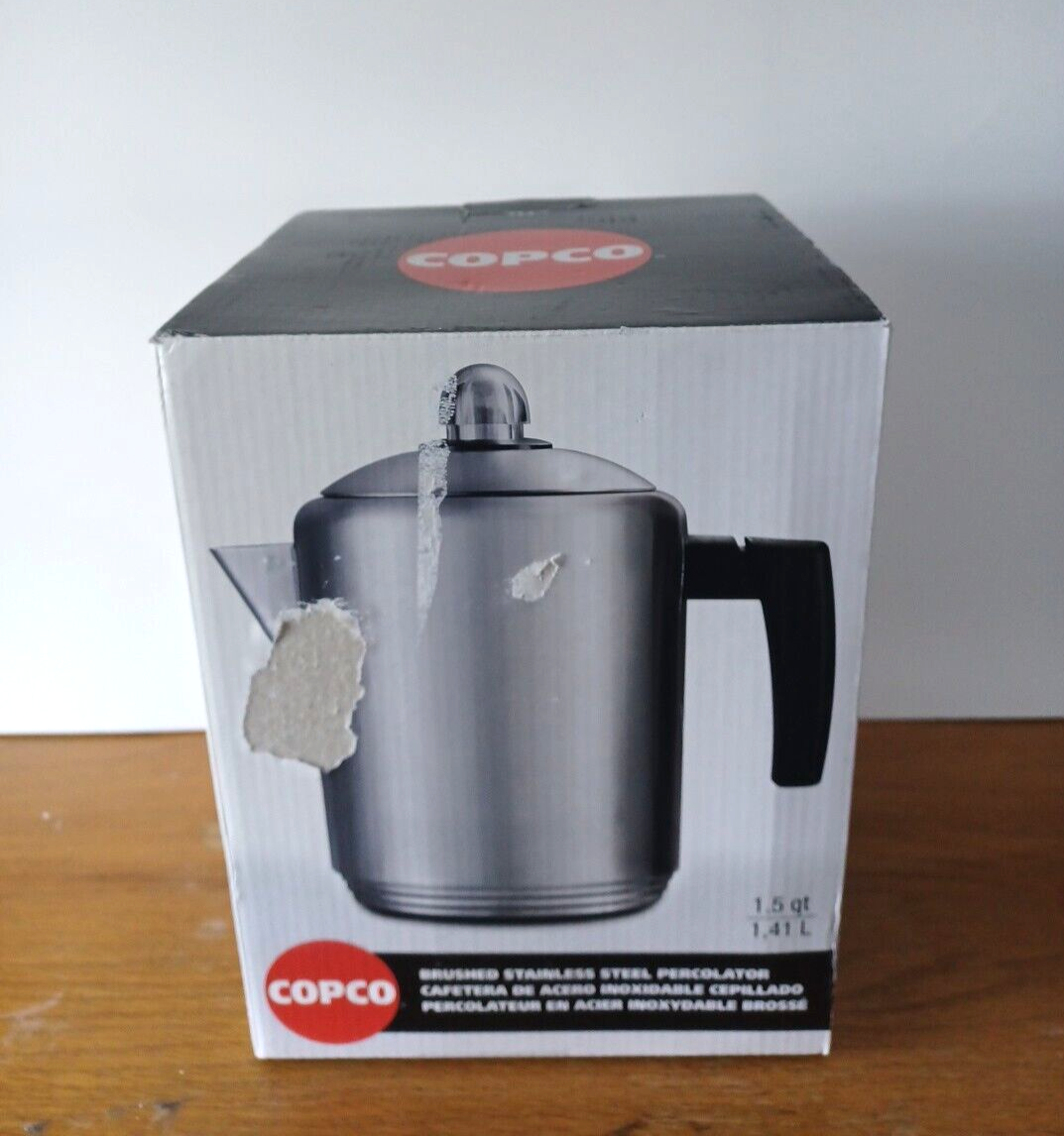 Vtg Copco Coffee Percolator Pot Maker 6 Cup Stove Top Stainless Steel (NOS) NEW eBay