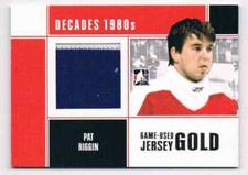 2010-11 DECADE 1980'S GAME-USED JERSEY PAT RIGGIN JERSEY 2 COLOS /10 CS