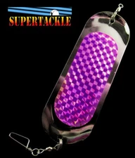 4½" Supertackle Purple Aurora - Chrome Kokanee & Trout fishing - trolling dodger