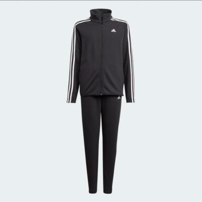 Adidas Anzug French Terry TS, Junior - (Schwarz/Weiß)