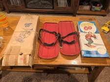 1950's Sno-Go 17" Metal Snow Skis Barry Toycraft Vintage w/ Box & Instructions