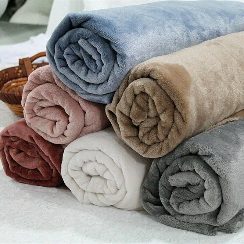 Tela de franela imitación coral terciopelo doble cara gruesa hágalo usted mismo para ropa de dormir manta coser Foto 2 de 4