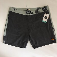 RIP CURL Men  s Boardshorts Lay Days Pockets Stretch Gray/Floral Sz 38