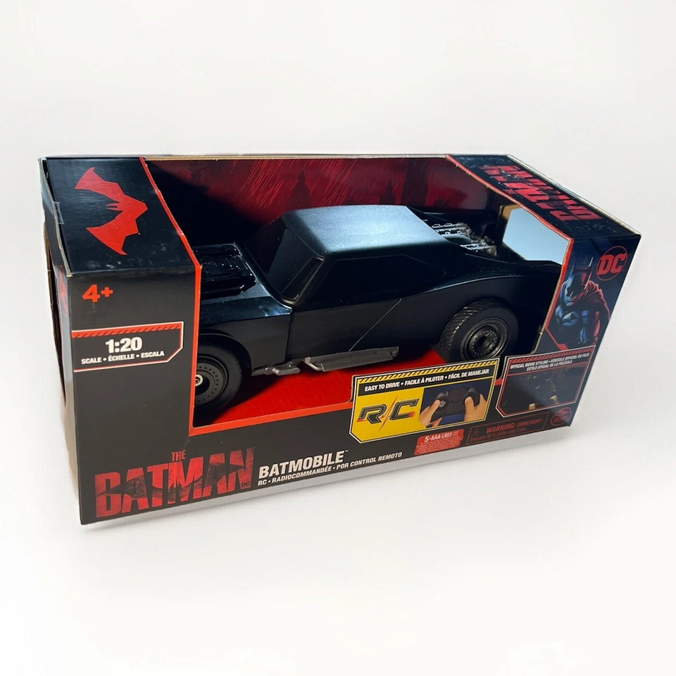 DC The Batman Movie Batmobile 1:20 RC Radio Controlled 2022 Spin Master - Image 2 of 4