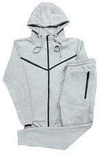 Men's Tech Sweatsuit Fleece Jogger Suit Warm Heavy  Material