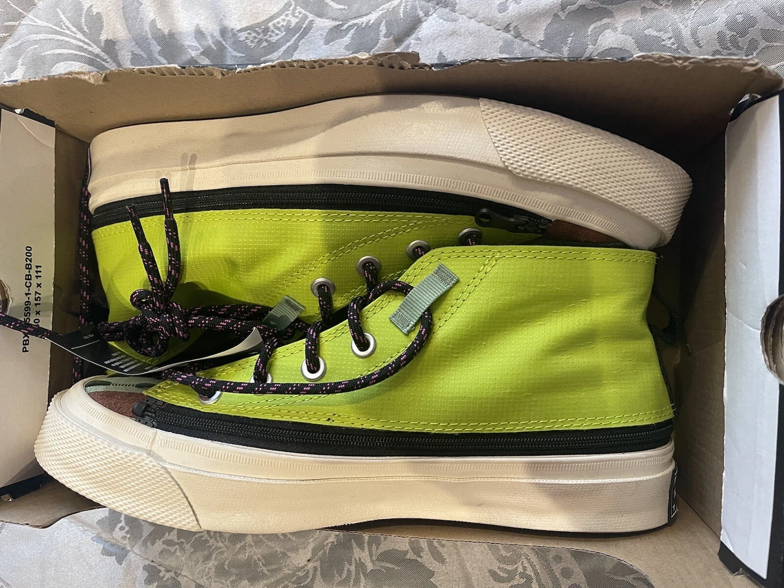 Converse Deck Star Terrain Mid Love Bird 2021 taglia UK 4 unisex zip off top NUOVE