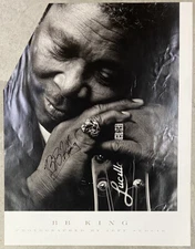 B.B. KING Autographed Signed 1995 JEFF SEDLIK Promo Poster