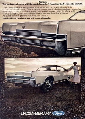 1969 Mercury Marquis: Most Dramatic Styling Since Mark III Vintage Print Ad