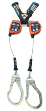 3M DBI-SALA Nano-Lok Edge SRL Twin-Leg Quick Connect, 8ft Self Retracting Orange