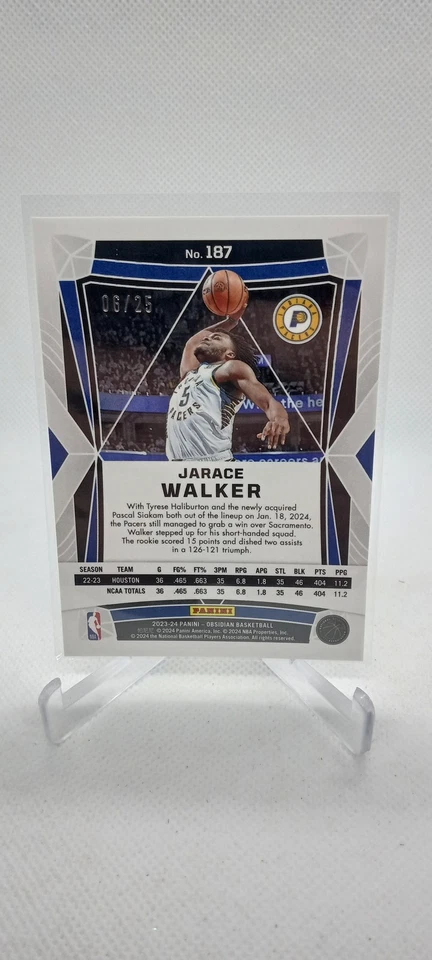 2023-24 Panini Obsidian #187 Jarace Walker Electric Etch Green #/25 Rookie - Image 2 of 2