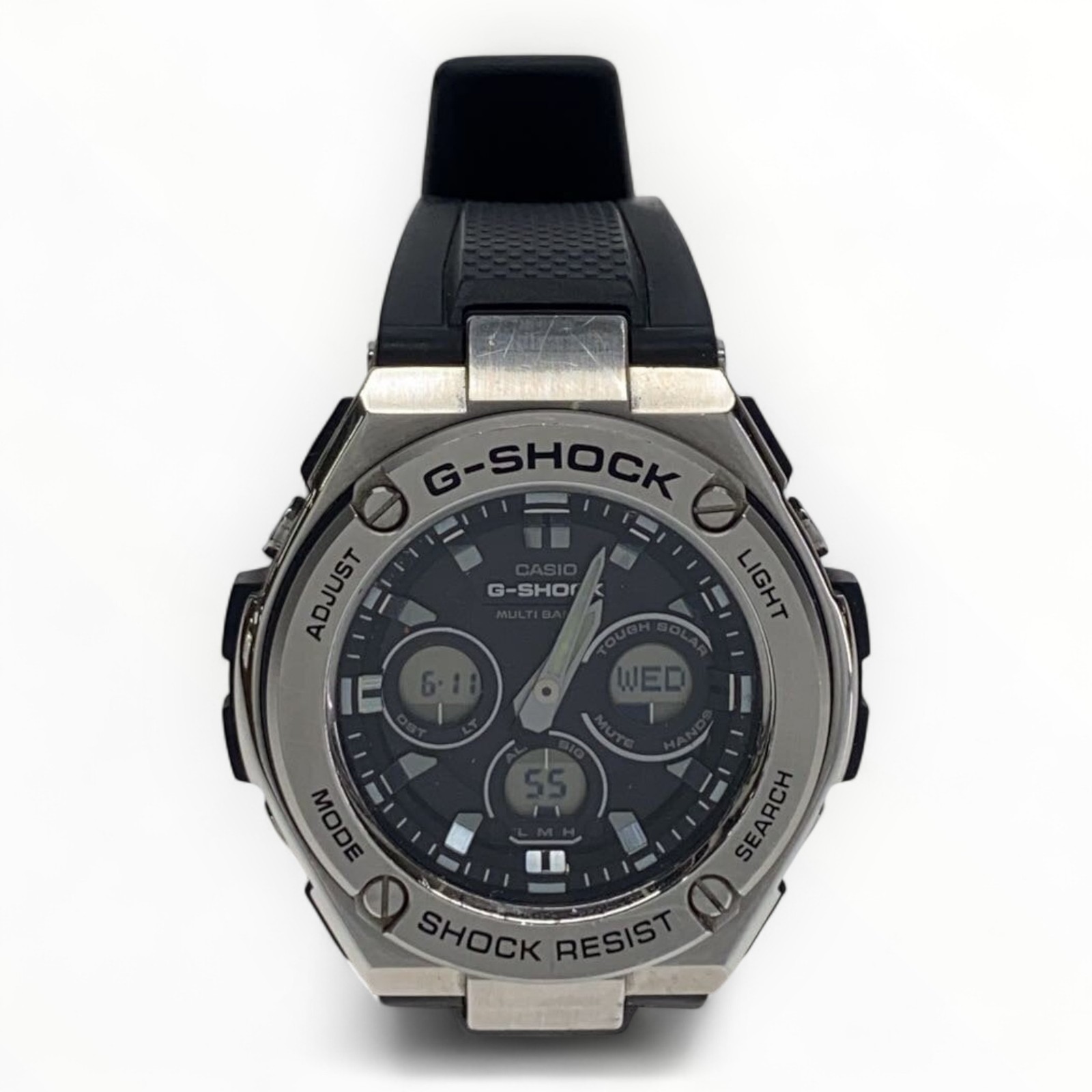 CASIO Solar Ana-Digi Watch Black Authentic Men H:2.13” W:1.89” 5459
