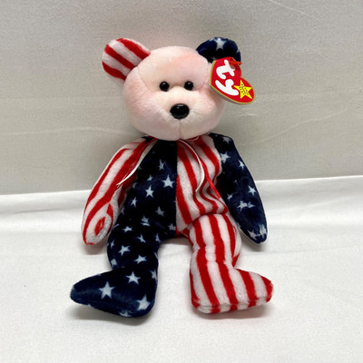 Vintage Ty Beanie Baby Spangle (Pink Face) Bear Retired 1999 Rare See Tags MWMT