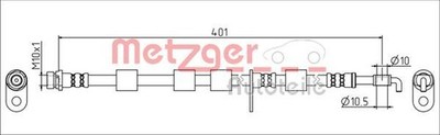 Original METZGER Bremsschlauch 4111555 für Ford