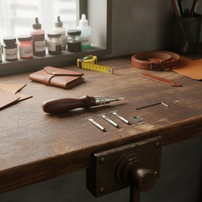 7 in 1 Leder Groover austauschbare Köpfe 7 in 1 Lederhandwerk Werkzeug