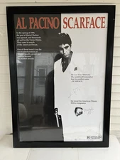 SCARFACE POSTER SIGNED Al Pacino, Michelle Pfeiffer NOT AUTHENTICATED *DAMAGED*
