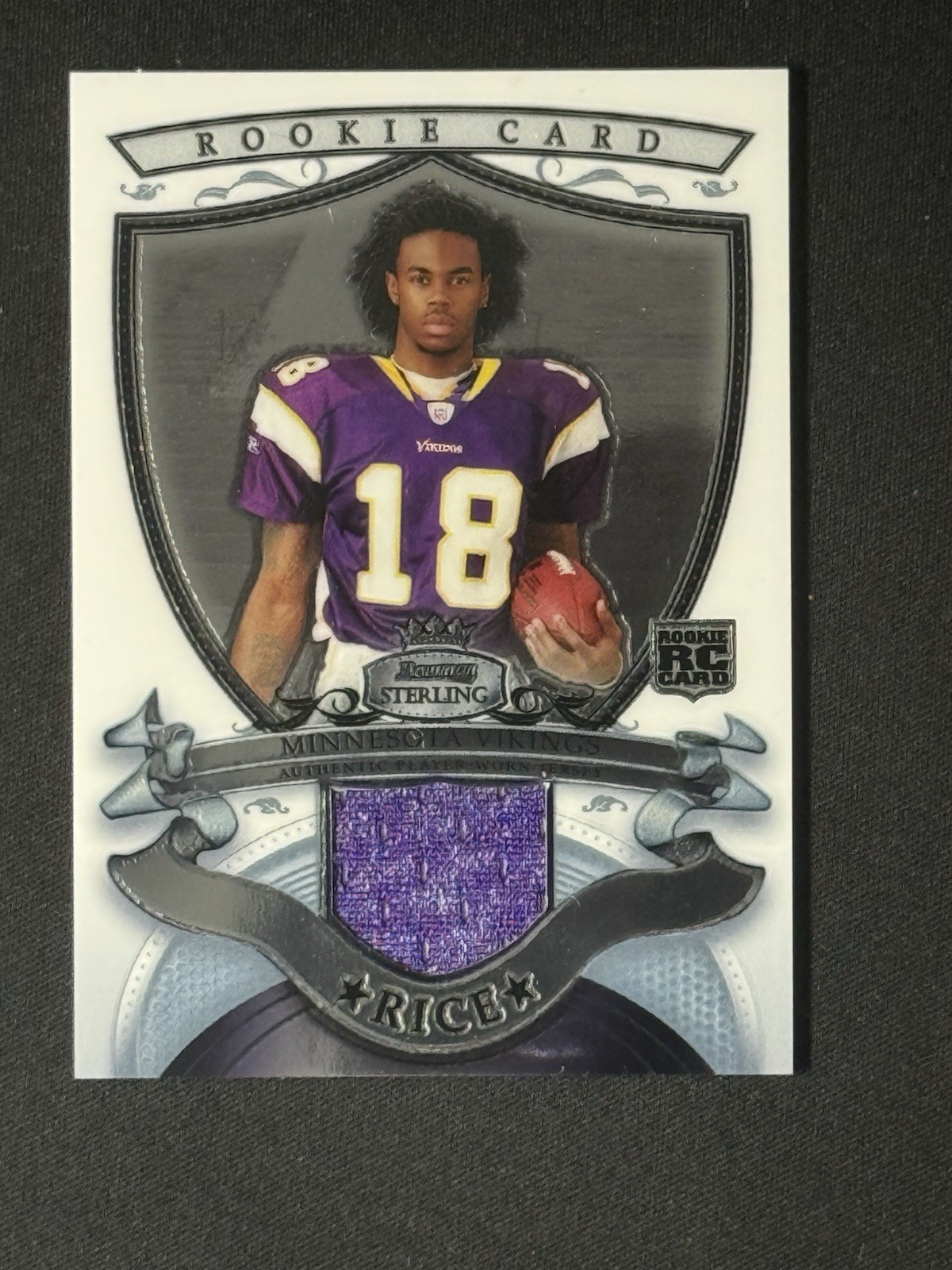Sidney Rice Bowman Sterling Rookie Relics #SR Jersey