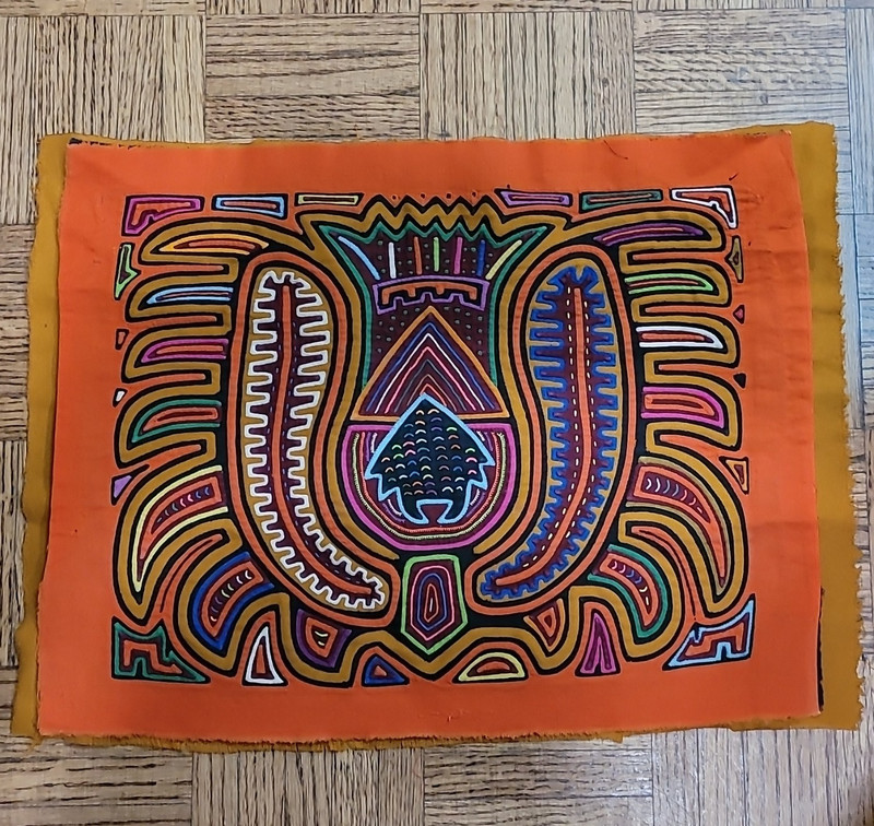 Abstract Art Tapestry Wall Hanging, Orange Multicolor, Adults