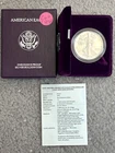 1991 S 1 oz .999 Fine Silver Proof American Silver Eagle with Box and COA #260