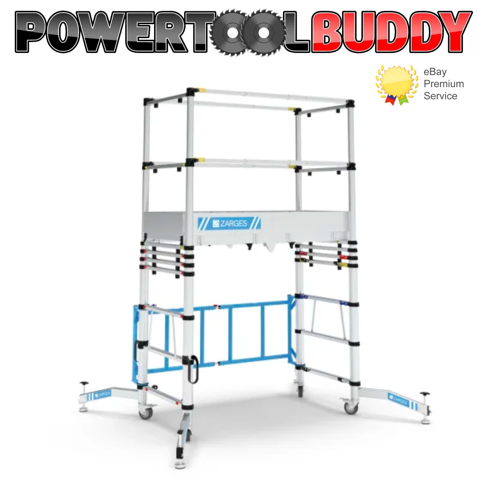 Scaffolding Adjustable Telescopic ZARGES Tower 4m - 3min Set Up TT002
