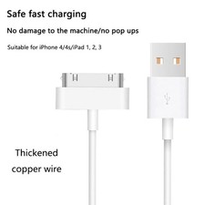 30-Pin USB Fast Charging Cable Data Sync Charger for iPhone, iPad, iPod