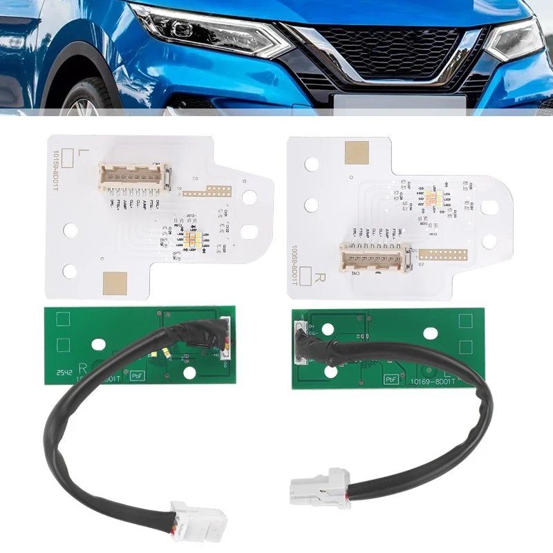 LED Headlight DRL Board Daytime Running Light For Nissan Qashqai J11 2017-2021