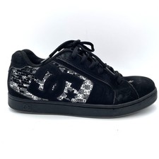 DC Shoes Net SE Black Grey Pattern Vintage 2008 Skate Sneakers Men's Size 10