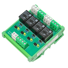 4 Channel Relay Module 1 SPDT DIN Rail Mount 12V DC/AC Interface Relay Module Fy