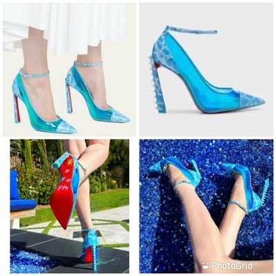 Christian Louboutin DEBOUT CONDORAPIK Pumps Blue Water Print