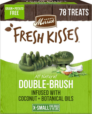 Fresh Kisses Natural Dental Chews Infused with Coconut and Botanical Oils for Ti