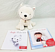 HALLMARK JINGLE THE HUSKY PUP INTERACTIVE STORY BUDDY SET. PLUSH PUP 2 BOOKS