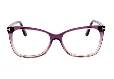 TOM FORD TF5514 083 54mm Purple Translucent Cat Eye Eyeglasses Frames Only Italy