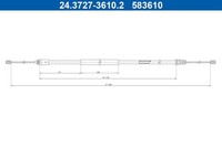 Bremsseil Seilzug Feststellbremse Ate 24.3727-3610.2 FüR Renault Wind Twingo 2