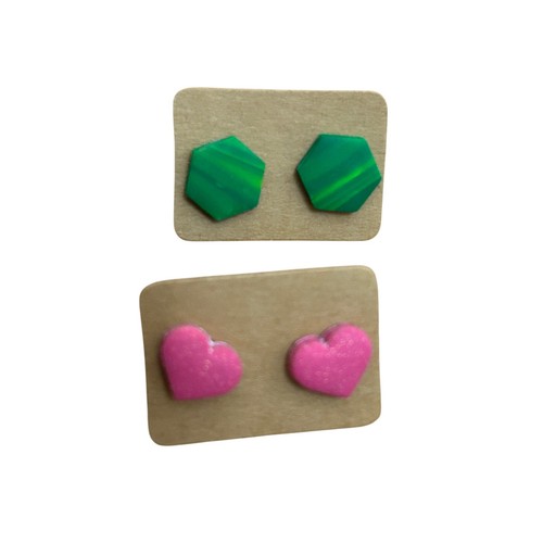 Konvolut 7 Polymer Clay Ohrstecker  - Bild 3 von 4