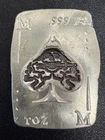 Mutiny Metals Ace of Spades  2 Troy Oz .999 Fine Silver