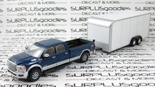 Greenlight LOOSE 2022 DODGE RAM 2500 LARAMIE 4X4 Pickup w/White Enclosed Trailer