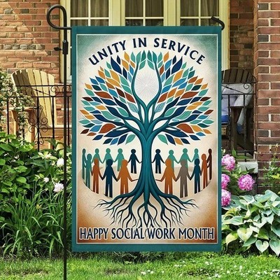 Social Work Month Flag Graden Flag Christmas Gift Holiday