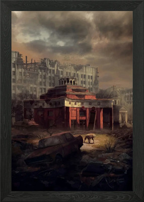 Post-Apocalyptic Cityscape Framed Wall Art Poster Canvas Print Picture
